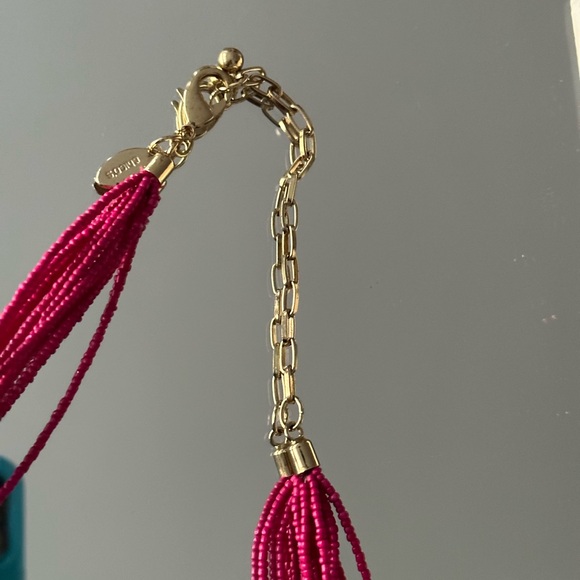 Pink & Gold Beaded Statement Necklace - Picture 3 of 3